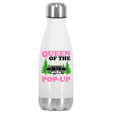 Funny Gift Camping Queen Of The Pop Up Camper Gift Stainless Steel Insulated Water Bottle