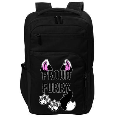 Furry Gift Cool Gift Proud Furry Tail And Ears Sweater Gift Impact Tech Backpack