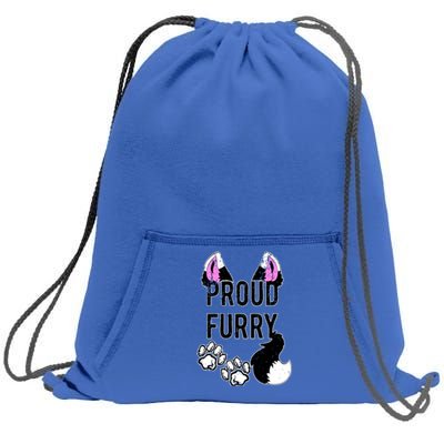 Furry Gift Cool Gift Proud Furry Tail And Ears Sweater Gift Sweatshirt Cinch Pack Bag