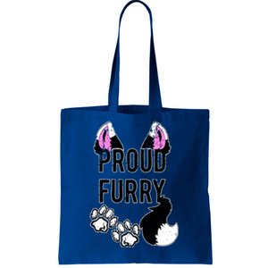 Furry Gift Cool Gift Proud Furry Tail And Ears Sweater Gift Tote Bag