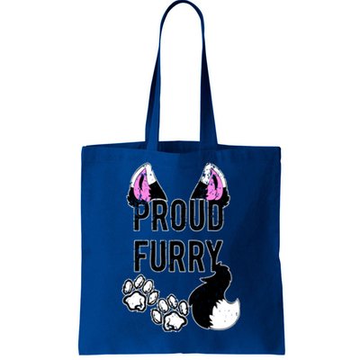 Furry Gift Cool Gift Proud Furry Tail And Ears Sweater Gift Tote Bag