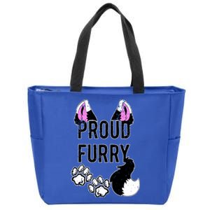 Furry Gift Cool Gift Proud Furry Tail And Ears Sweater Gift Zip Tote Bag