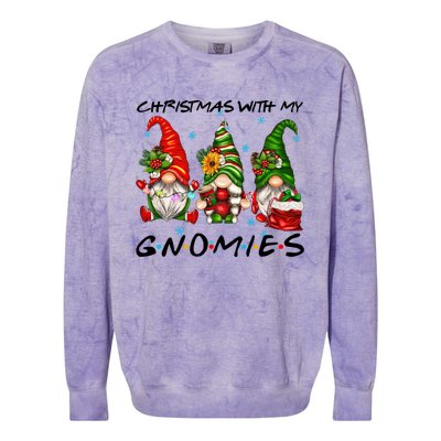 Funny Gnome Christmas Friend Gift Christmas With My Gnomies Great Gift Colorblast Crewneck Sweatshirt