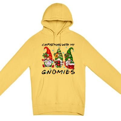 Funny Gnome Christmas Friend Gift Christmas With My Gnomies Great Gift Premium Pullover Hoodie