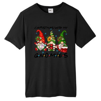 Funny Gnome Christmas Friend Gift Christmas With My Gnomies Great Gift Tall Fusion ChromaSoft Performance T-Shirt