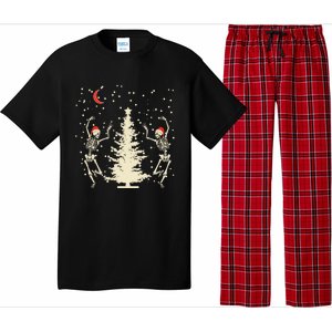 Funny Goth Christmas Dancing Skeletons Cute Gift Pajama Set