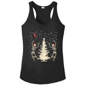 Funny Goth Christmas Dancing Skeletons Cute Gift Ladies PosiCharge Competitor Racerback Tank