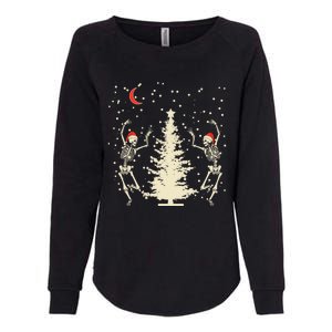 Funny Goth Christmas Dancing Skeletons Cute Gift Womens California Wash Sweatshirt