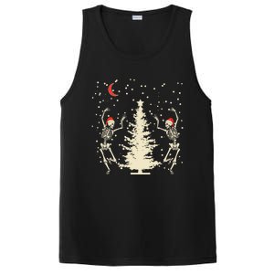 Funny Goth Christmas Dancing Skeletons Cute Gift PosiCharge Competitor Tank