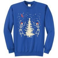 Funny Goth Christmas Dancing Skeletons Cute Gift Sweatshirt