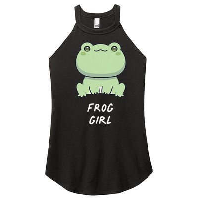 Frog Girl Cute Kawaii Anime Aesthetic Family Ambhibian Lover Women’s Perfect Tri Rocker Tank