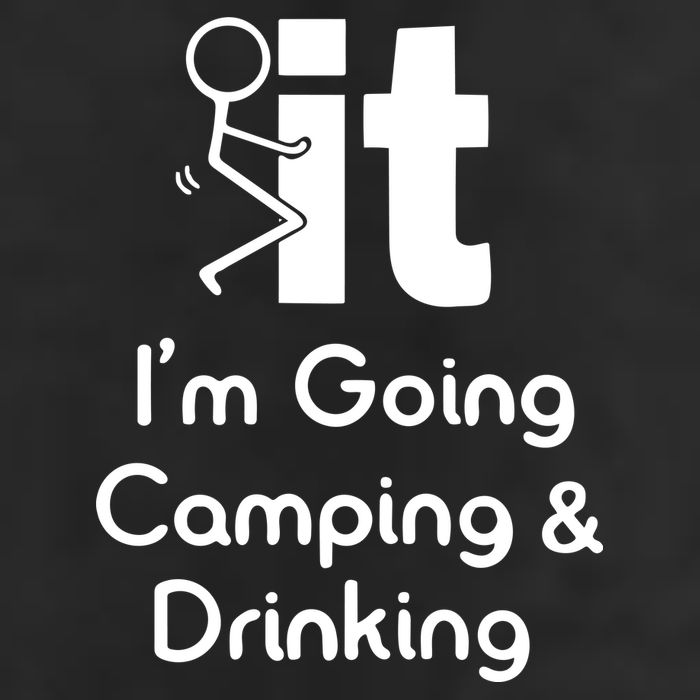 Funny Going Camping And Drinking Gift 7 Panel Mesh Trucker Snapback Hat