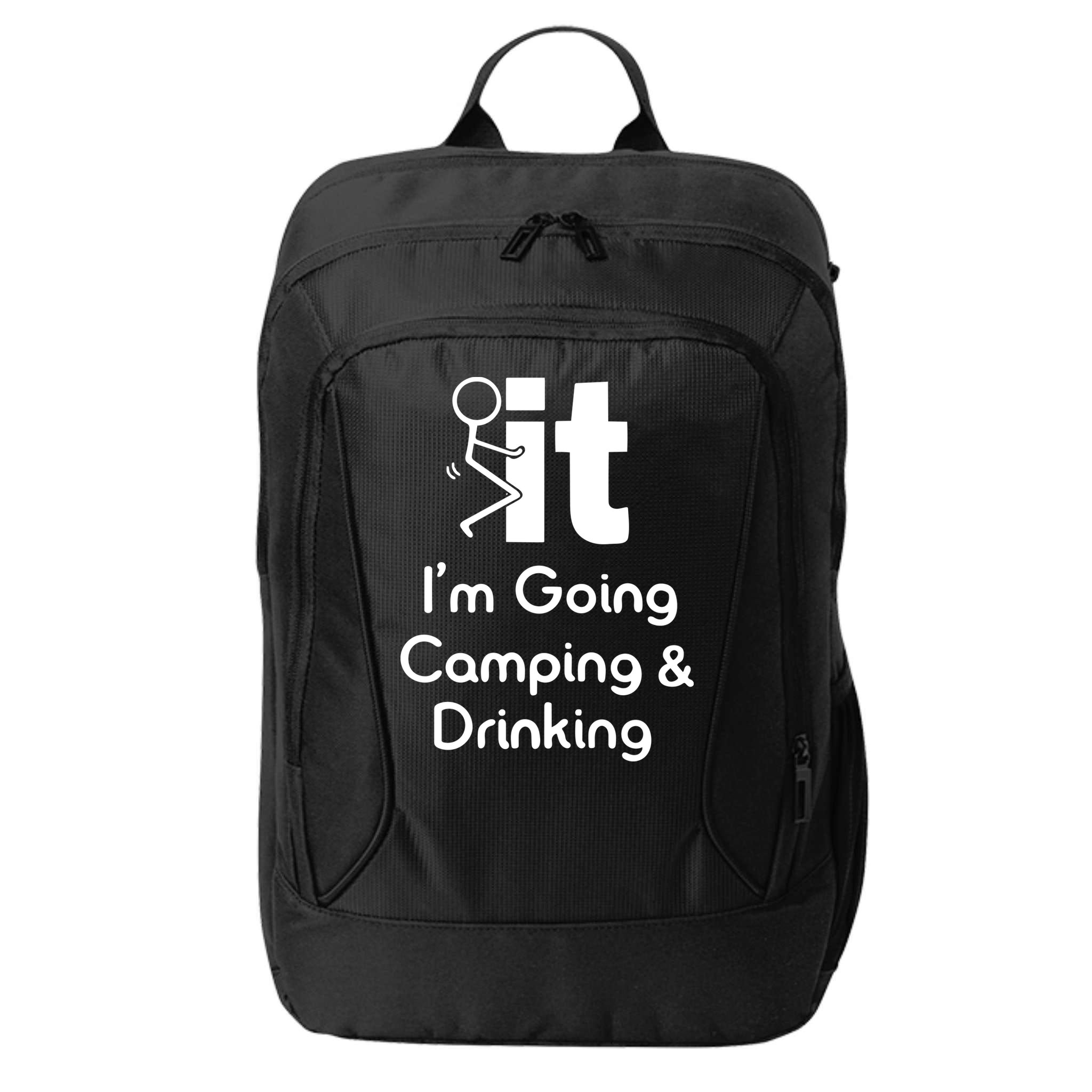 Funny Going Camping And Drinking Gift City Backpack