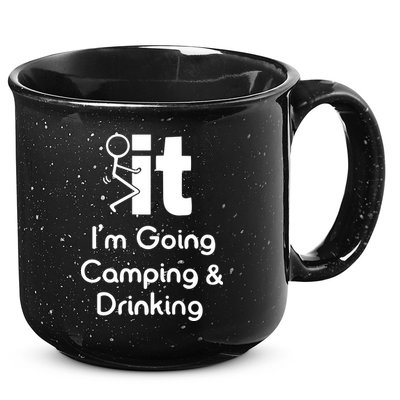 Funny Going Camping And Drinking Gift 15oz Campfire Ceramic Mug