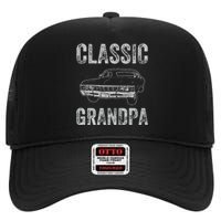 Funny Grandpa Classic Car Graphic Grandpas With Classic Cars High Crown Mesh Back Trucker Hat