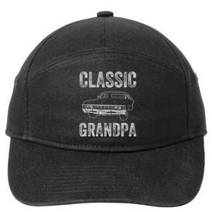 Funny Grandpa Classic Car Graphic Grandpas With Classic Cars 7-Panel Snapback Hat