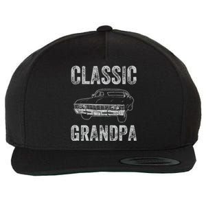 Funny Grandpa Classic Car Graphic Grandpas With Classic Cars Wool Snapback Cap