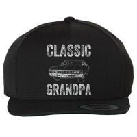 Funny Grandpa Classic Car Graphic Grandpas With Classic Cars Wool Snapback Cap