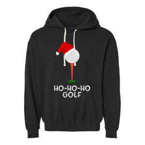 Funny Golfing Christmas Shirt Holiday Golf Ball Garment-Dyed Fleece Hoodie