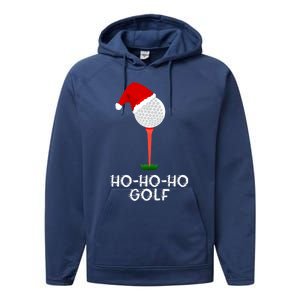 Funny Golfing Christmas Shirt Holiday Golf Ball Performance Fleece Hoodie