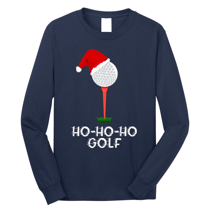 Funny Golfing Christmas Shirt Holiday Golf Ball Long Sleeve Shirt