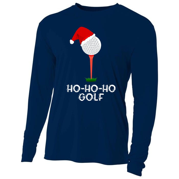 Funny Golfing Christmas Shirt Holiday Golf Ball Cooling Performance Long Sleeve Crew