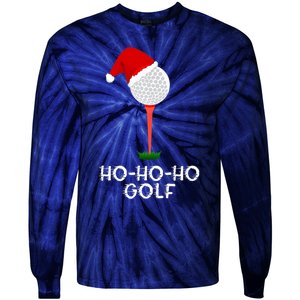 Funny Golfing Christmas Shirt Holiday Golf Ball Tie-Dye Long Sleeve Shirt