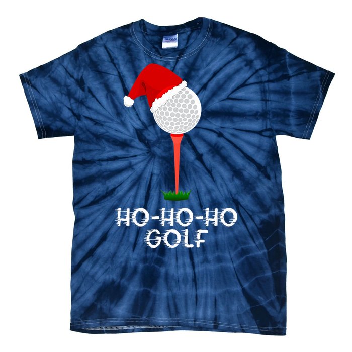 Funny Golfing Christmas Shirt Holiday Golf Ball Tie-Dye T-Shirt