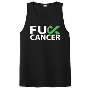 Fuck Gallbladder Cancer F U Fu Green Ribbon Cancer Awareness Gift PosiCharge Competitor Tank