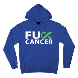 Fuck Gallbladder Cancer F U Fu Green Ribbon Cancer Awareness Gift Hoodie