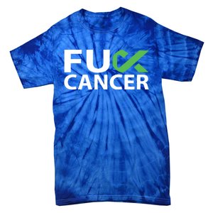 Fuck Gallbladder Cancer F U Fu Green Ribbon Cancer Awareness Gift Tie-Dye T-Shirt