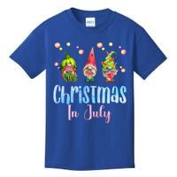 Funny Gnomes Christmas In July Watermelon Christmas In July Cool Gift Kids T-Shirt