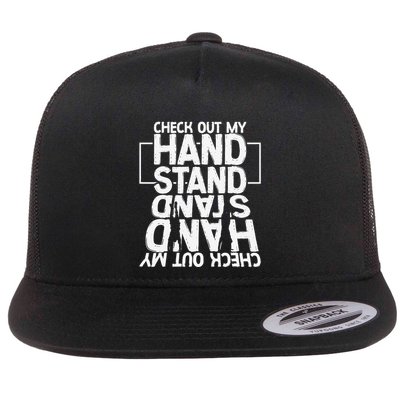 Funny Gymnastics Check Out My Handstand Acrobat Flatbill Hat