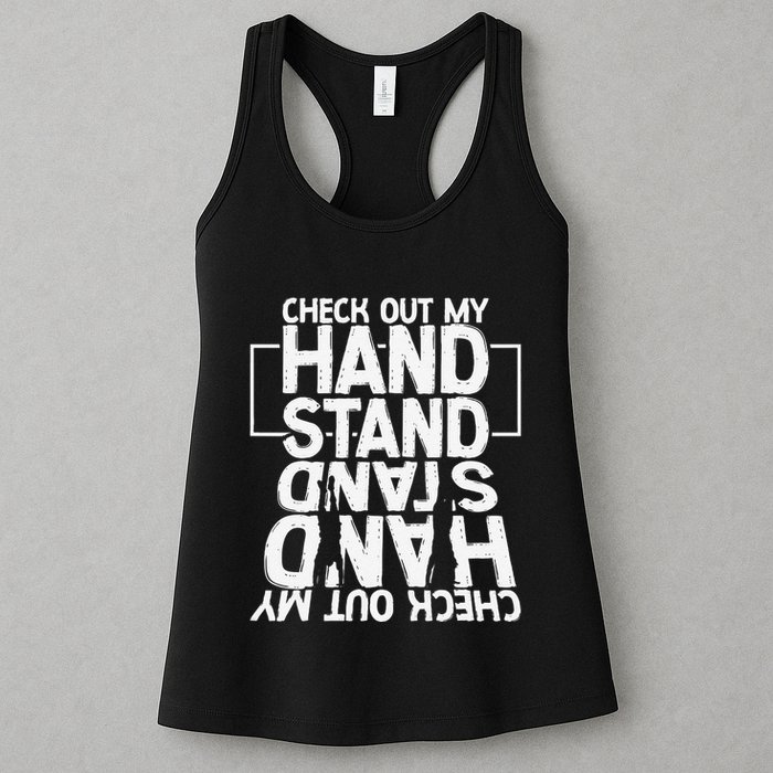 Funny Gymnastics Check Out My Handstand Acrobat Womens Tank Top