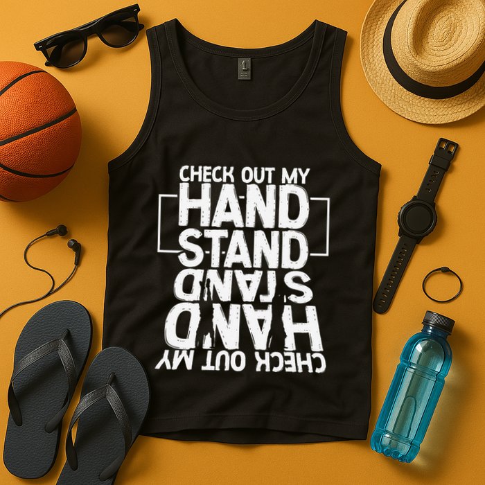 Funny Gymnastics Check Out My Handstand Acrobat Tank Top