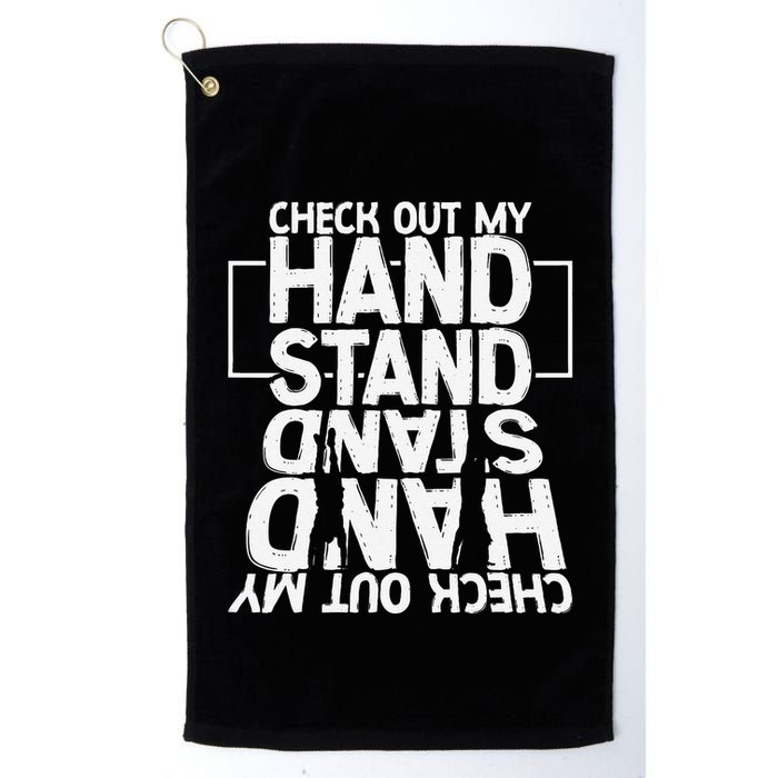 Funny Gymnastics Check Out My Handstand Acrobat Golf Towel