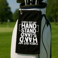 Funny Gymnastics Check Out My Handstand Acrobat Golf Towel