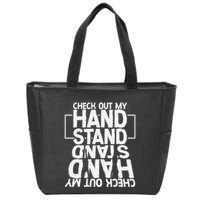Funny Gymnastics Check Out My Handstand Acrobat Zip Tote Bag