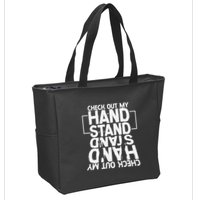 Funny Gymnastics Check Out My Handstand Acrobat Zip Tote Bag