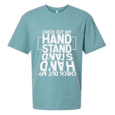 Funny Gymnastics Check Out My Handstand Acrobat Sueded Cloud Jersey T-Shirt