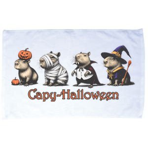 Funny Ghost Capybara Halloween Microfiber Hand Towel