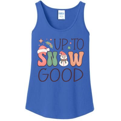 Funny Groovy Christmas Up To Snow Good Gift Ladies Essential Tank