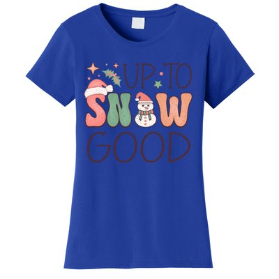 Funny Groovy Christmas Up To Snow Good Gift Women's T-Shirt