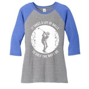 Funny Golf Clothing Golf Player Gift Women's Tri-Blend 3/4-Sleeve Raglan Shirt