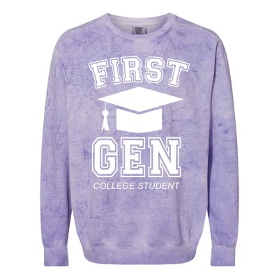 First Generation College Student Grad University Graduate Gift Colorblast Crewneck Sweatshirt