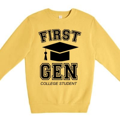 First Generation College Student Grad University Graduate Gift Premium Crewneck Sweatshirt