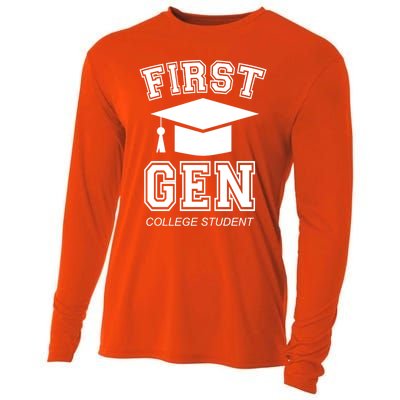 First Generation College Student Grad University Graduate Gift Cooling Performance Long Sleeve Crew