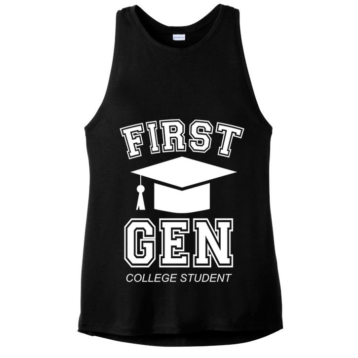 First Generation College Student Grad University Graduate Gift Ladies PosiCharge Tri-Blend Wicking Tank
