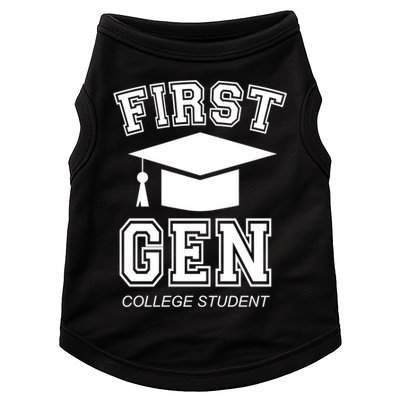 First Generation College Student Grad University Graduate Gift Doggie Tank