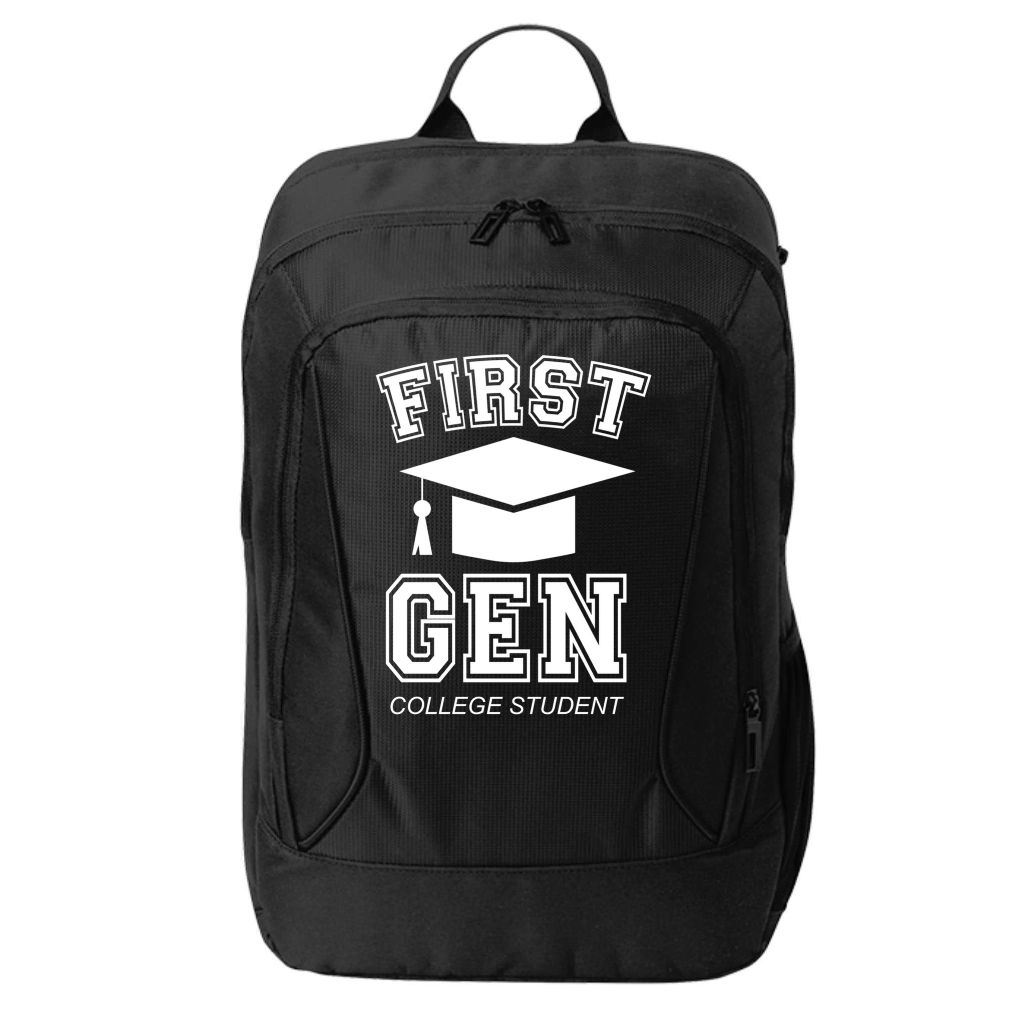 First Generation College Student Grad University Graduate Gift City Backpack